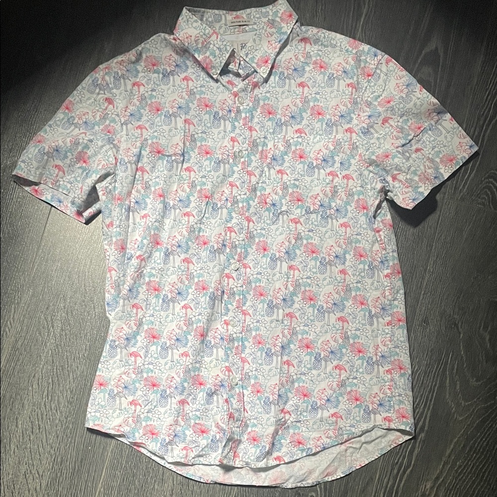 Heritage slim fit Original Penguin short-sleeve button-down